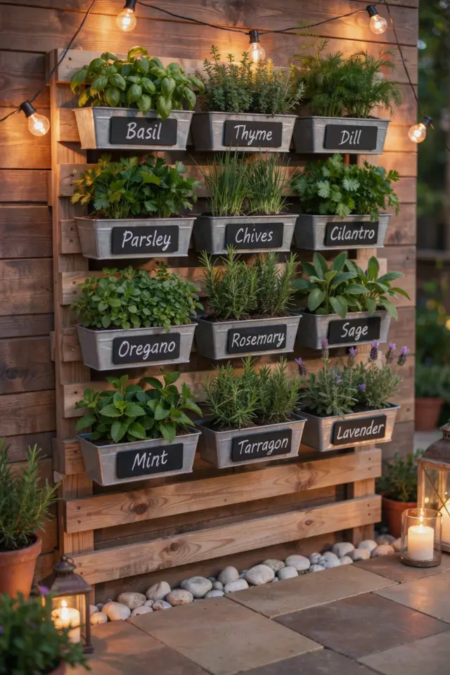 Vertical Herb Garden DIY | Grow Fresh Basil Mint Thyme | Small Space Outdoor Decor