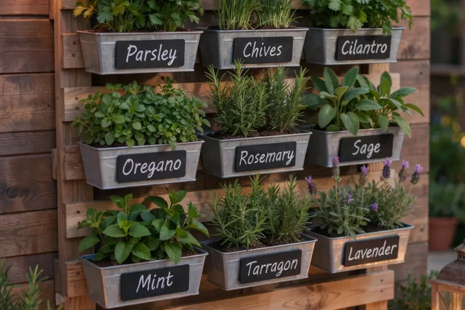 Vertical Herb Garden DIY | Grow Fresh Basil Mint Thyme | Small Space Outdoor Decor