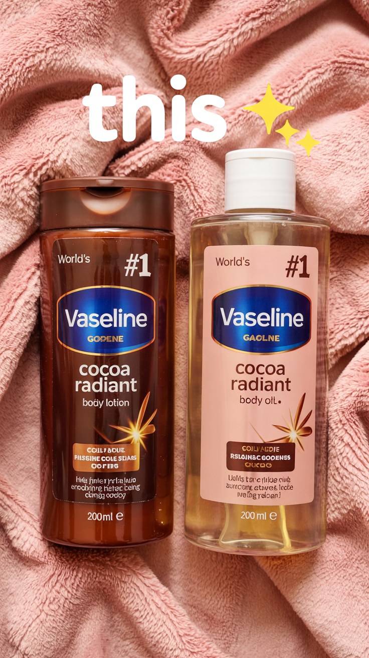 Vaseline Cocoa Radiant Body Lotion and Oil for Glowing Skin