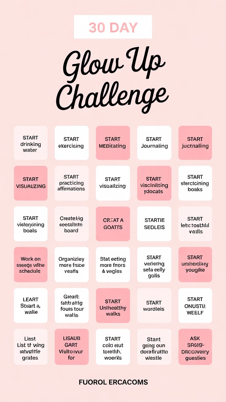 30 Day Glow Up Challenge: Daily Beauty & Wellness Habits for Radiant Skin