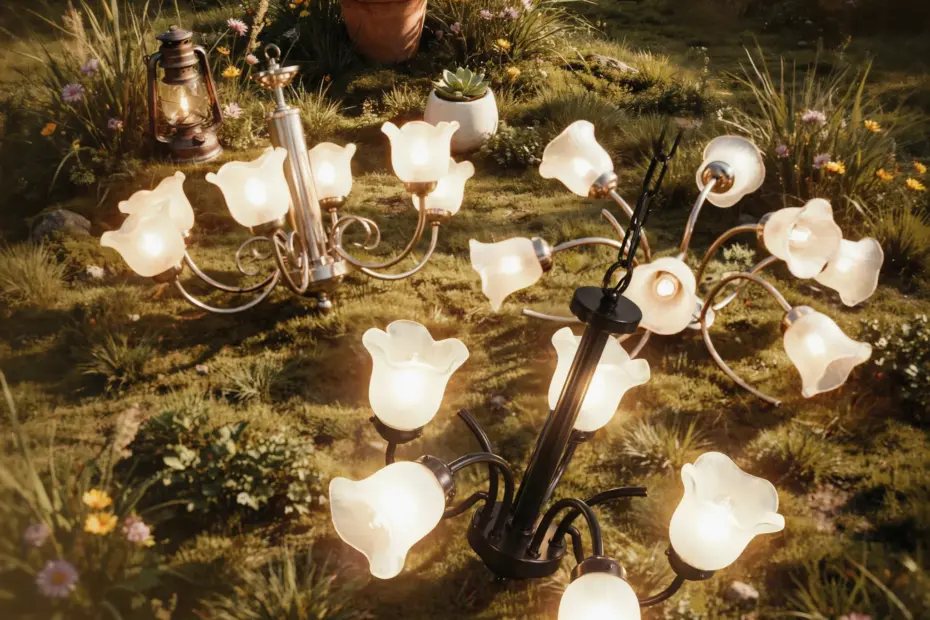 Solar Chandelier DIY | Upcycle Thrift Store Chandeliers for Garden Lighting | Easy Outdoor Decor