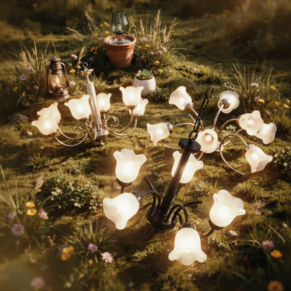 Solar Chandelier DIY | Upcycle Thrift Store Chandeliers for Garden Lighting | Easy Outdoor Decor