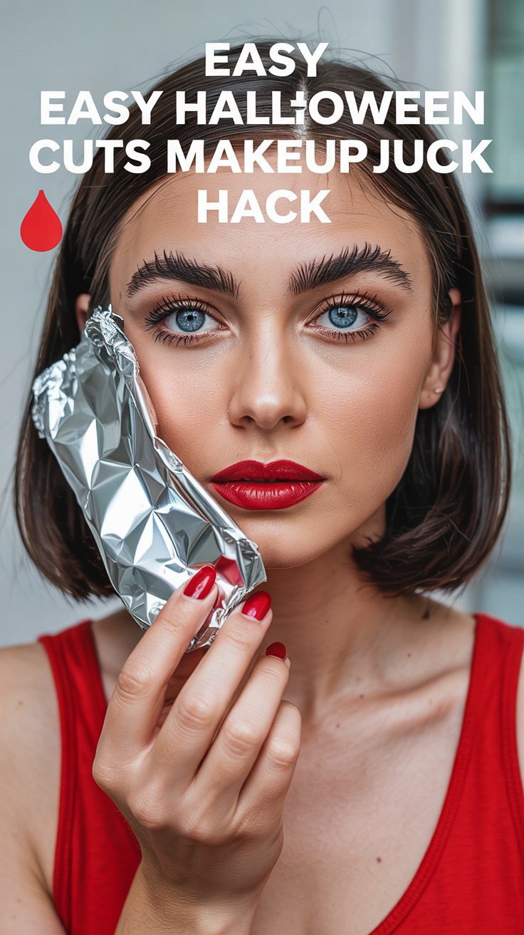 Easy Halloween Tinfoil Makeup Hack - Edgy Cuts Tutorial