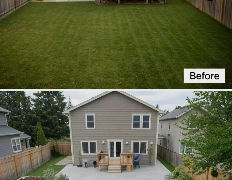 Before & After Backyard Garden Makeover: Plain Lawn to Formal Raised Beds & Gravel Paths
