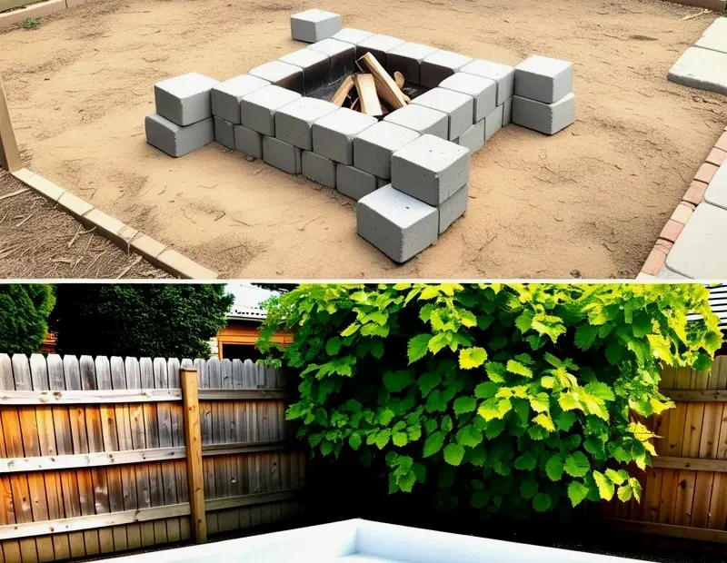 How to Update a Cinder Block Fire Pit with Paint & Pavers