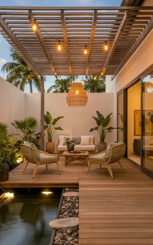 Avoid this tropical patio mistake for a cozy outdoor lounge vibe