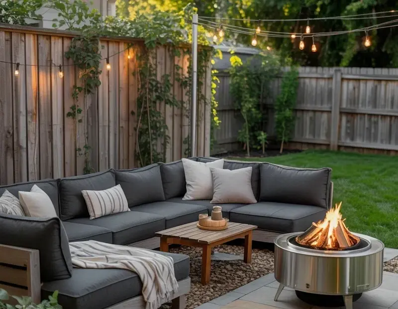 Cozy Backyard Patio Ideas with Fire Pit for Fall Evenings
