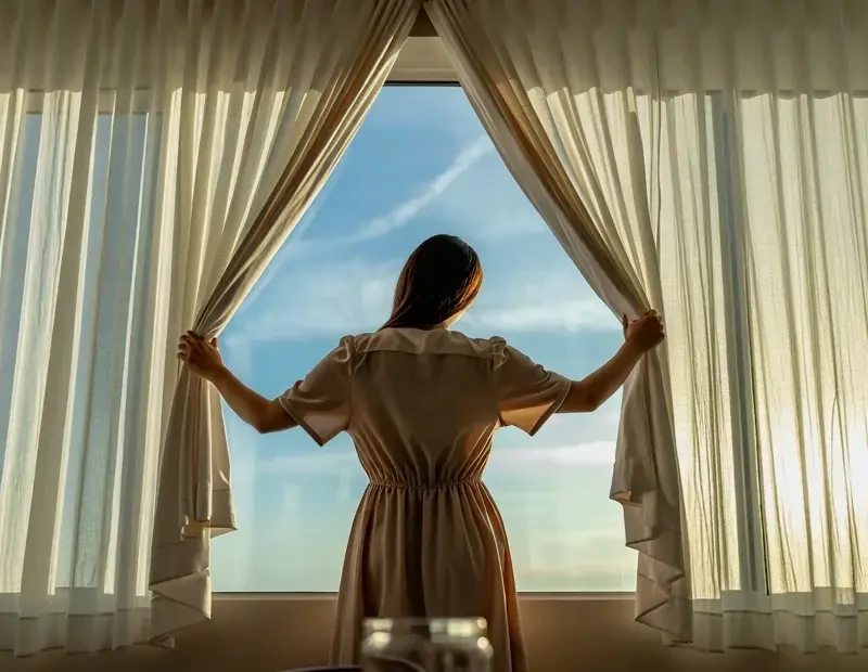 Sheer Curtains for an Outdoor View - Bright Airy Room Style